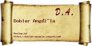 Dobler Angéla névjegykártya